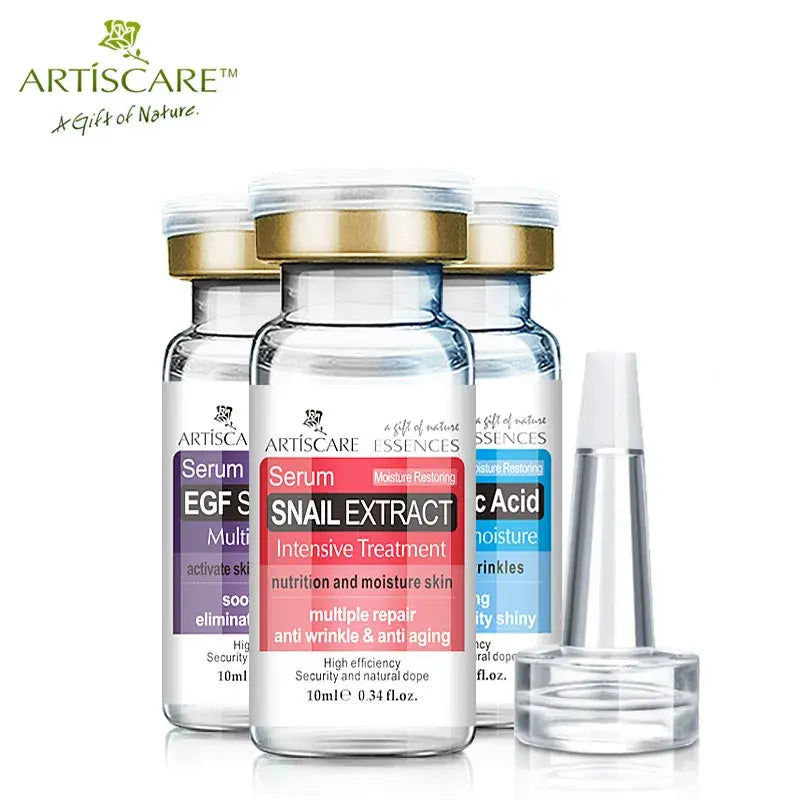 ARTISCARE Serum for Face Whitening Anti Wrinkles 8pcs Hyaluron Acid Anti Aging Vitamain C Essence Acne Skin Care Facial Product